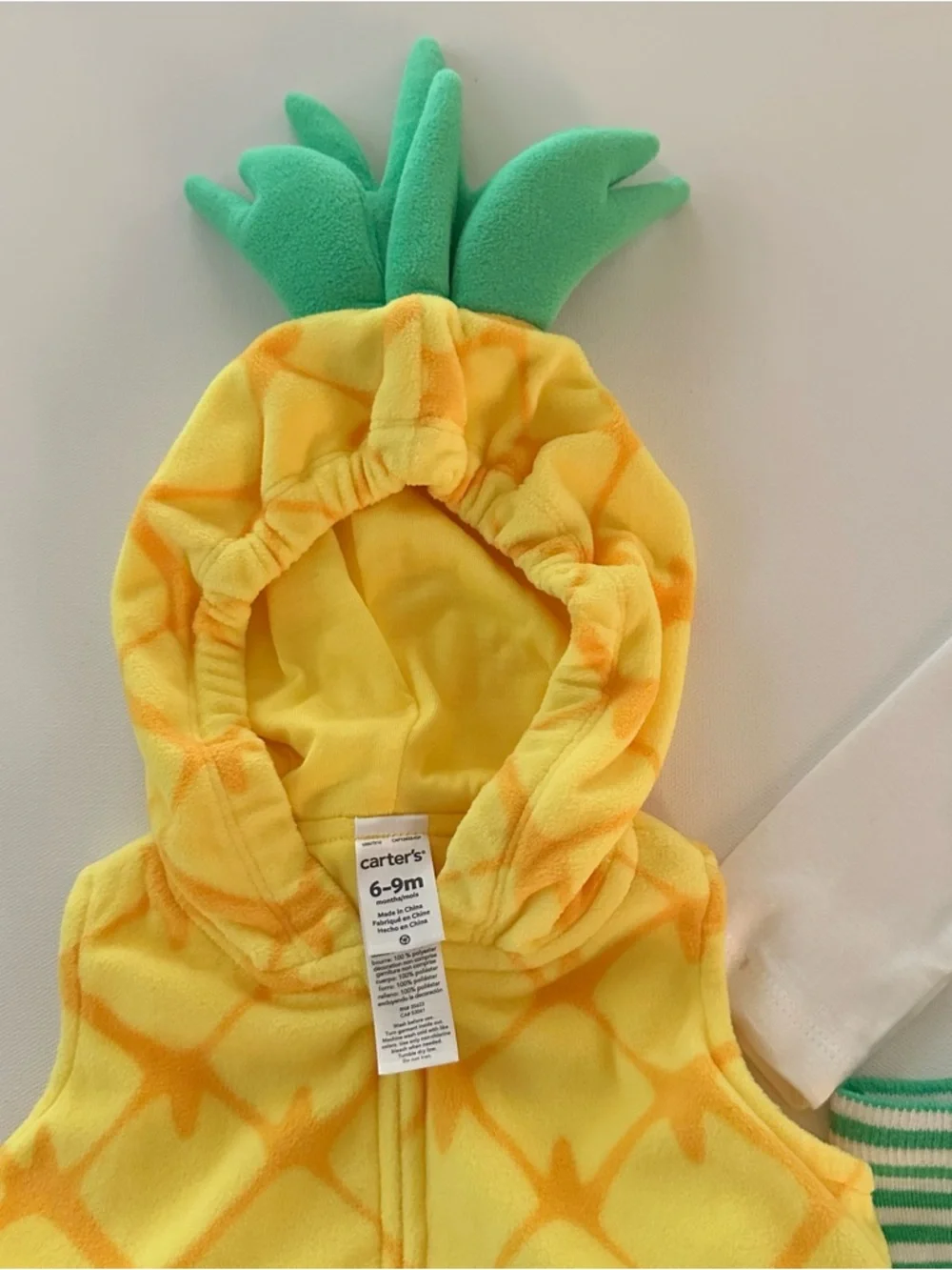 Carter's 6-9 Months Baby Pineapple Hooded Costume Halloween 3-Piece Set Tights